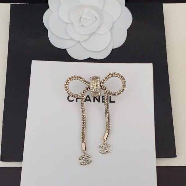réplica,joyas,joyería,1:1,replica,fake,lujo,barato El último broche con lazo de Chanel (03B3)