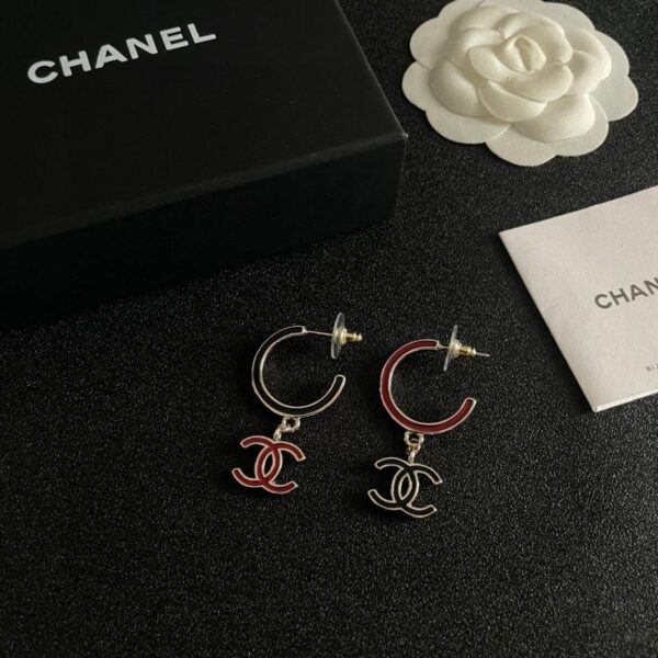 réplica,joyas,joyería,1:1,replica,fake,lujo,barato Pendientes Chanel doble C de segunda mano (F58F)