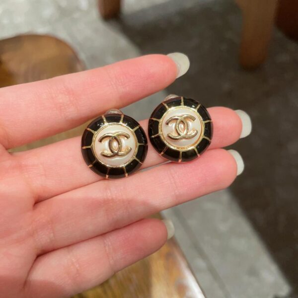 réplica,joyas,joyería,1:1,replica,fake,lujo,barato Pendientes Chanel Edad Media Doble C (1914)