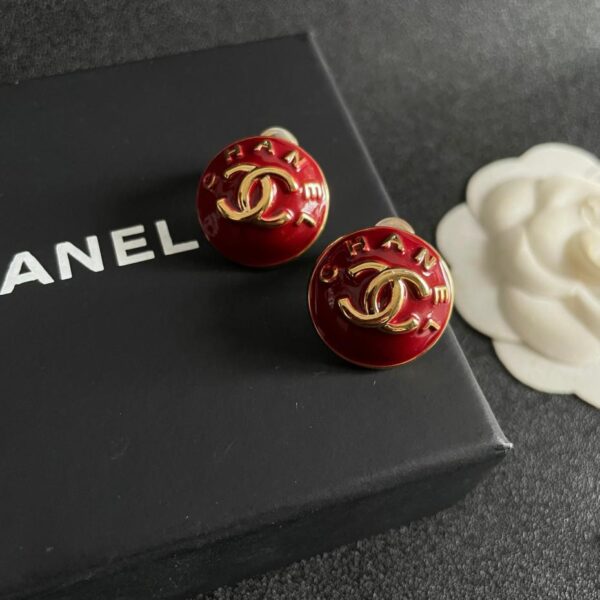 réplica,joyas,joyería,1:1,replica,fake,lujo,barato Pendientes Chanel de mediana edad (AC85)