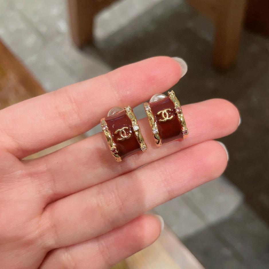 réplica,joyas,joyería,1:1,replica,fake,lujo,barato réplica,joyas,joyería,1:1,replica,fake,lujo,barato Pendientes Chanel mediana edad (28F9)