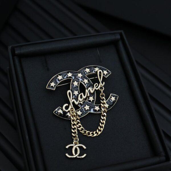 réplica,joyas,joyería,1:1,replica,fake,lujo,barato Broche Estrella Con Cadena Borla Chanel (9AFC)