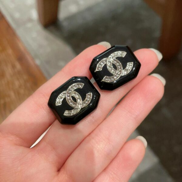 réplica,joyas,joyería,1:1,replica,fake,lujo,barato Pendientes Chanel de mediana edad (14B2)