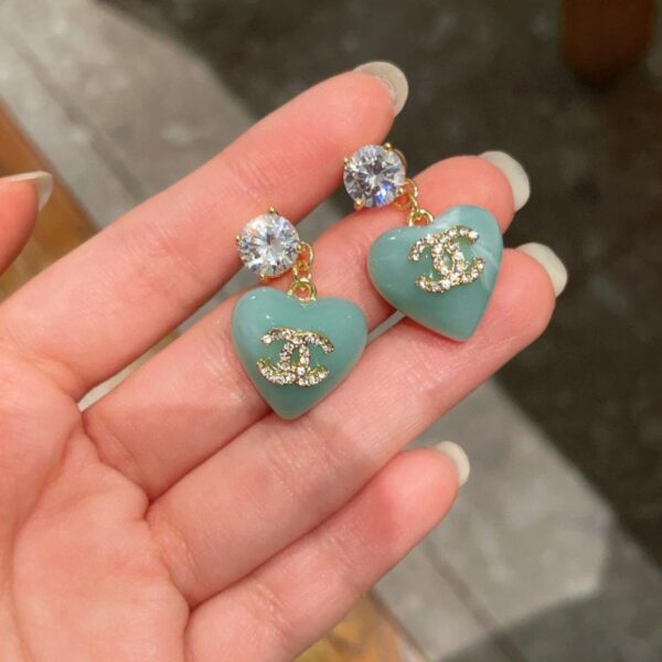 réplica,joyas,joyería,1:1,replica,fake,lujo,barato Pendientes Chanel de mediana edad (B322)
