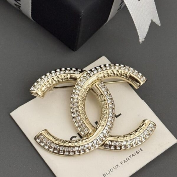 réplica,joyas,joyería,1:1,replica,fake,lujo,barato Chanel nuevo broche de diamantes cc completo (2E28)