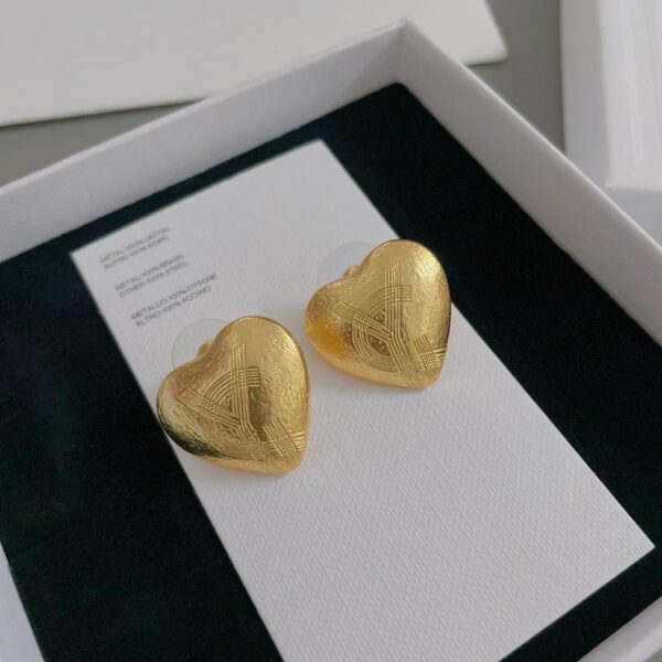 réplica,joyas,joyería,1:1,replica,fake,lujo,barato Pendientes cóncavos de hoja de oro de Chanel (F9C1)