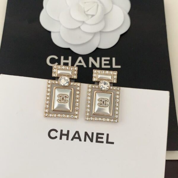 réplica,joyas,joyería,1:1,replica,fake,lujo,barato Los últimos aretes en forma de frasco de perfume con perlas y diamantes de Chanel (3442)