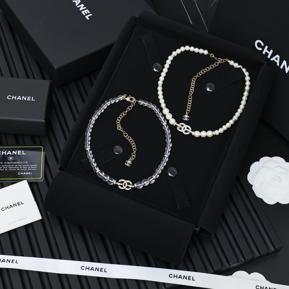 réplica,joyas,joyería,1:1,replica,fake,lujo,barato réplica,joyas,joyería,1:1,replica,fake,lujo,barato Collar Chanel Cuentas Letras (6033)