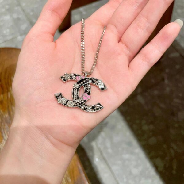 réplica,joyas,joyería,1:1,replica,fake,lujo,barato Collar Chanel con letras usadas (1AA6)