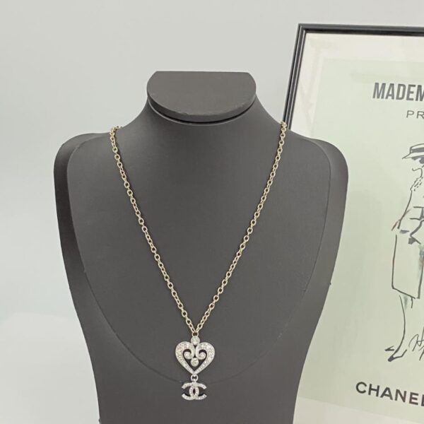 réplica,joyas,joyería,1:1,replica,fake,lujo,barato Collar Love pequeño de metal Chanel (C11F)