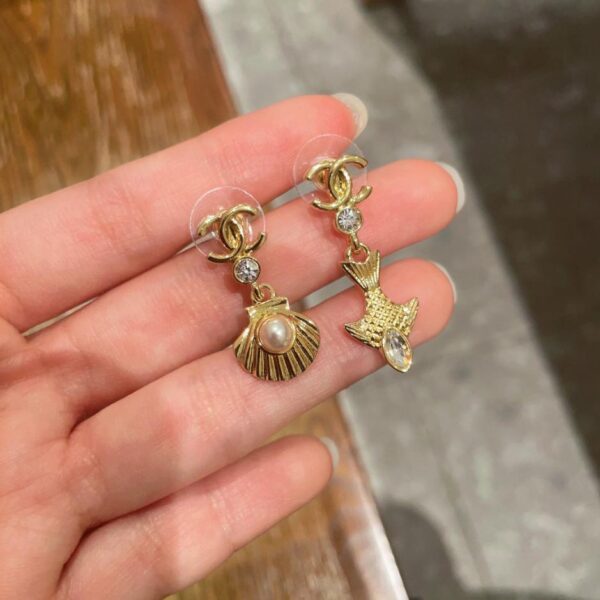 réplica,joyas,joyería,1:1,replica,fake,lujo,barato Pendientes Chanel Pearl Doble C (EFFA)