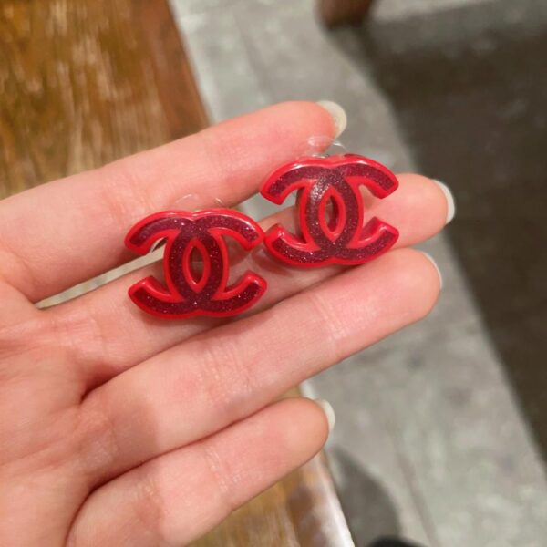 réplica,joyas,joyería,1:1,replica,fake,lujo,barato Pendientes clásicos de doble C de Chanel (BB55)
