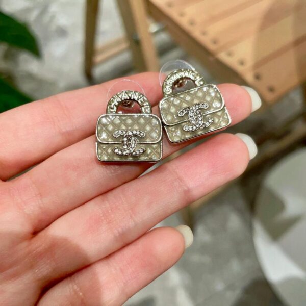 réplica,joyas,joyería,1:1,replica,fake,lujo,barato Aretes con letra C doble de bolso Chanel (5578)