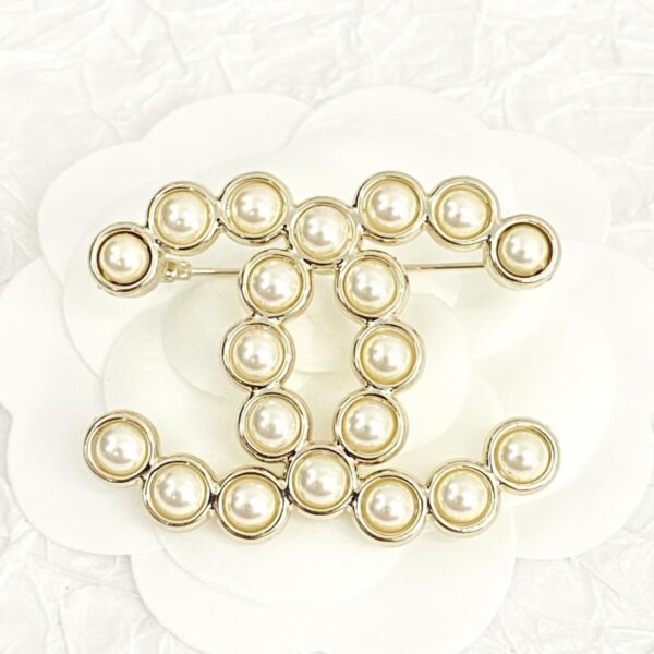 réplica,joyas,joyería,1:1,replica,fake,lujo,barato Broche Chanel Pearl Doble C (1C95)