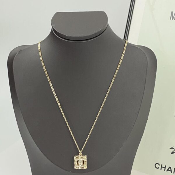 réplica,joyas,joyería,1:1,replica,fake,lujo,barato Collar con frasco de perfume de strass Chanel (3EBE)