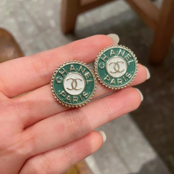 réplica,joyas,joyería,1:1,replica,fake,lujo,barato Pendientes Chanel con doble letra C (BCFD)