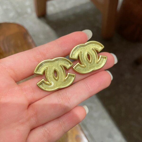 réplica,joyas,joyería,1:1,replica,fake,lujo,barato Pendientes con doble C de Chanel (F088)