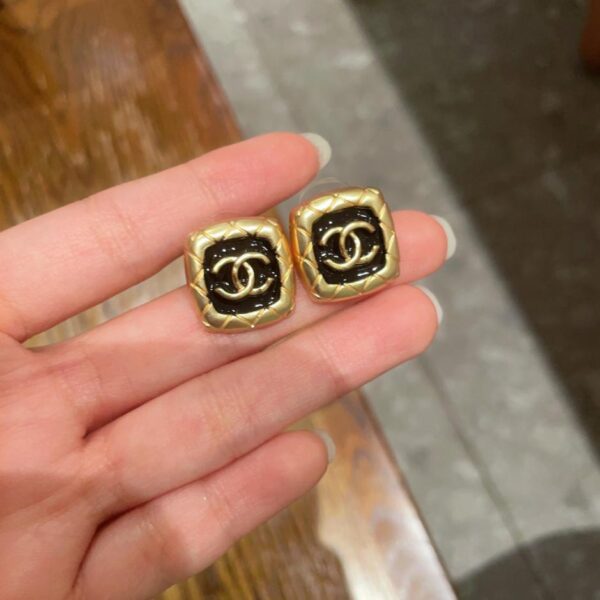 réplica,joyas,joyería,1:1,replica,fake,lujo,barato Pendientes clásicos con doble C de Chanel (72D7)