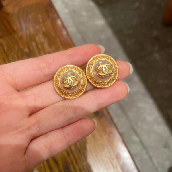 réplica,joyas,joyería,1:1,replica,fake,lujo,barato Pendientes clásicos con doble C de Chanel (8056)