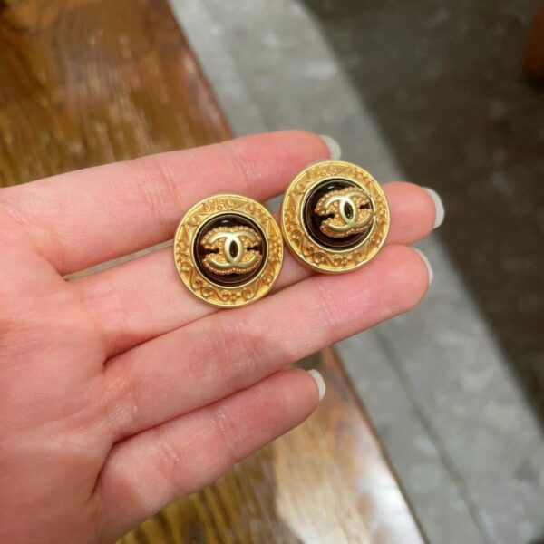 réplica,joyas,joyería,1:1,replica,fake,lujo,barato Aretes Chanel Classic Double C (AEEF)