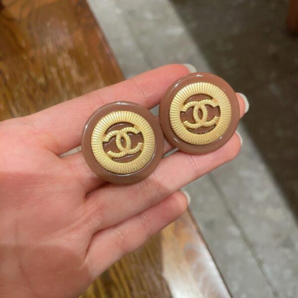 réplica,joyas,joyería,1:1,replica,fake,lujo,barato Aretes Chanel doble C en tres colores (49D4)
