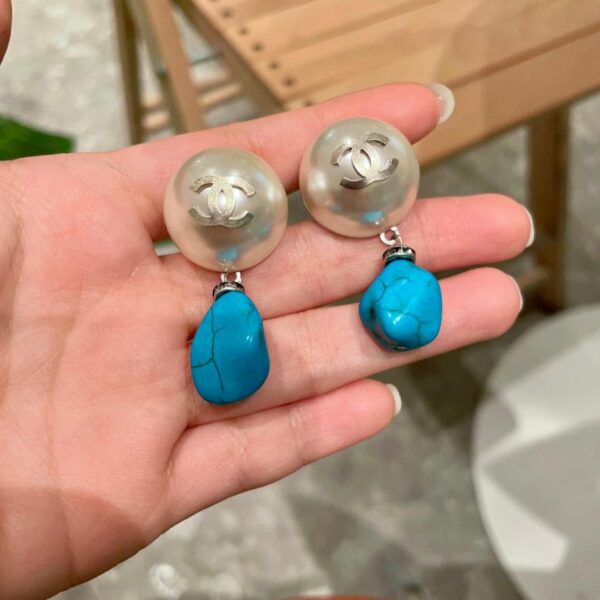 réplica,joyas,joyería,1:1,replica,fake,lujo,barato Pendientes Chanel Pearl Doble C (19B6)