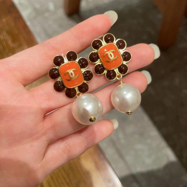 réplica,joyas,joyería,1:1,replica,fake,lujo,barato Pendientes Chanel Pearl Doble C (23CA)