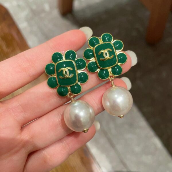 réplica,joyas,joyería,1:1,replica,fake,lujo,barato Pendientes clásicos con doble letra C de Chanel (F9E7)