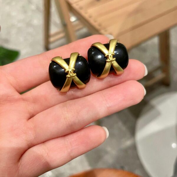 réplica,joyas,joyería,1:1,replica,fake,lujo,barato Aretes clásicos con doble C de Chanel (7221)