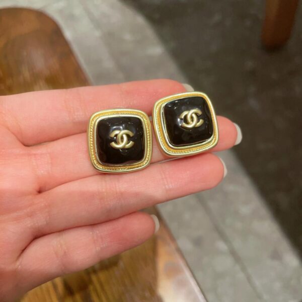 réplica,joyas,joyería,1:1,replica,fake,lujo,barato Aretes clásicos con doble C de Chanel (B959)