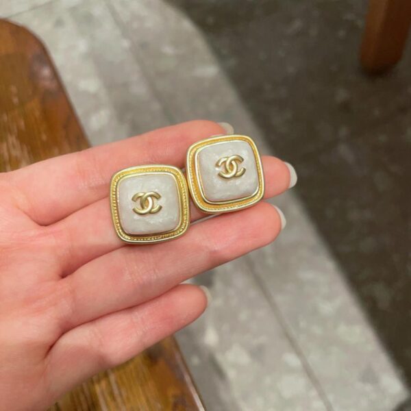 réplica,joyas,joyería,1:1,replica,fake,lujo,barato Aretes clásicos con doble C de Chanel (D218)