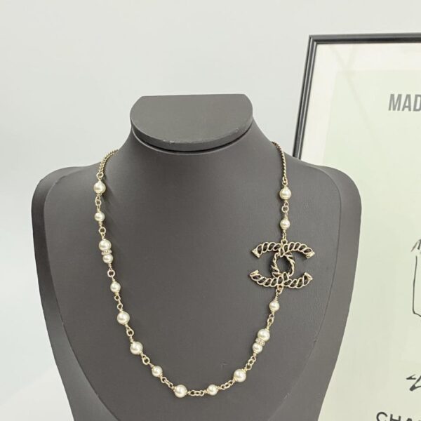 réplica,joyas,joyería,1:1,replica,fake,lujo,barato Chanel nuevo collar trenzado de cuero negro (3EE3)