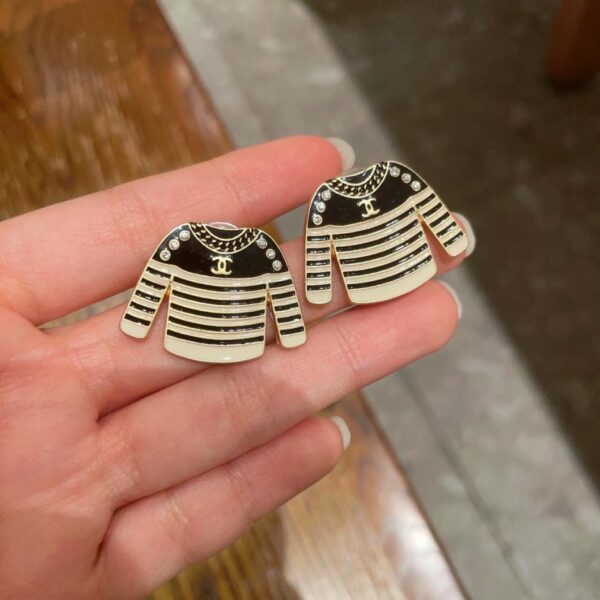 réplica,joyas,joyería,1:1,replica,fake,lujo,barato Pendientes con doble C de Chanel (F8A0)
