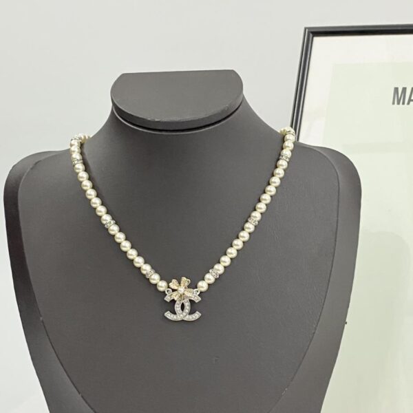 réplica,joyas,joyería,1:1,replica,fake,lujo,barato Collar de perlas Chanel Doble C (00C2)