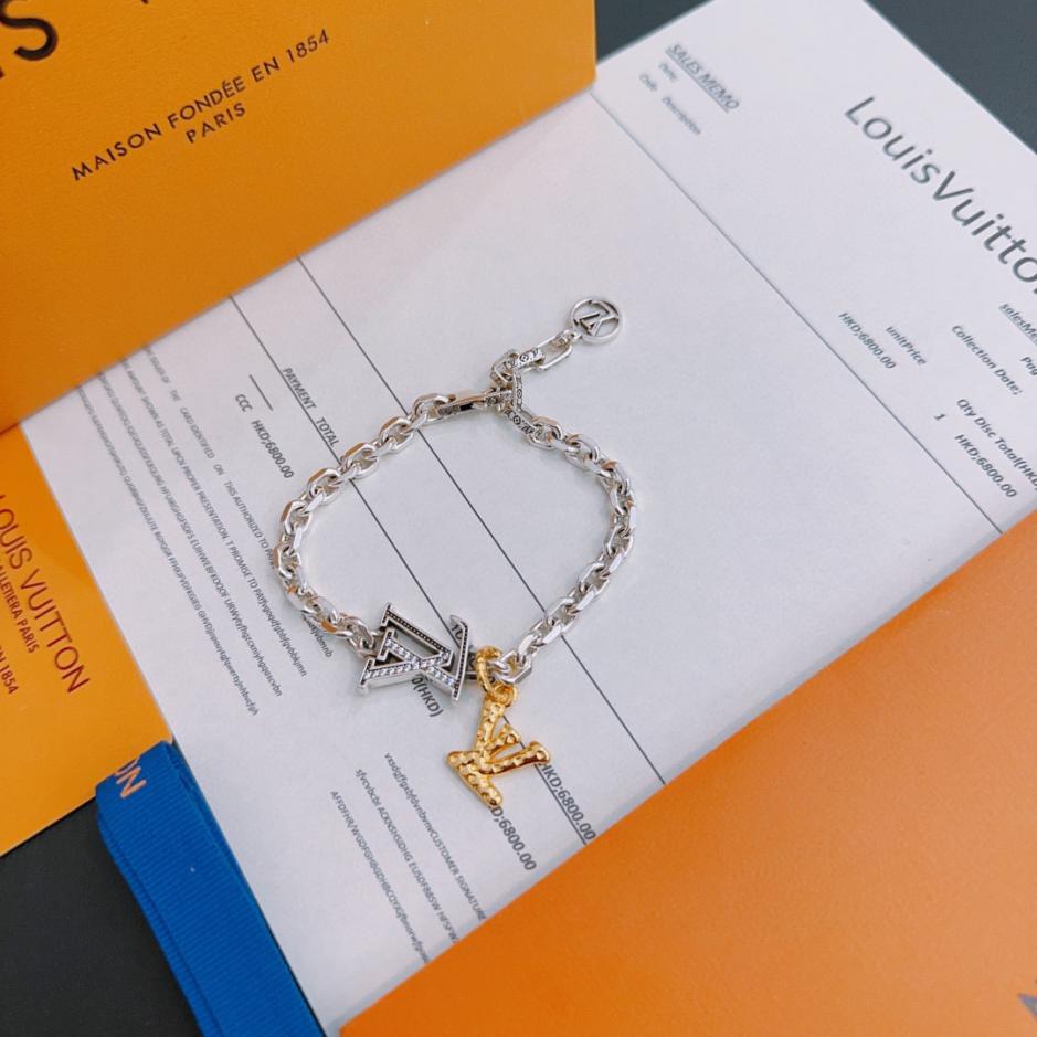 réplica,joyas,joyería,1:1,replica,fake,lujo,barato réplica,joyas,joyería,1:1,replica,fake,lujo,barato Pulsera Louis Vuitton RW Counter Nuevo estilo de pareja (B8D7)