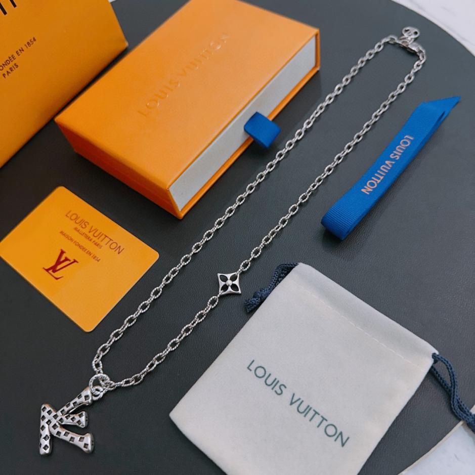 réplica,joyas,joyería,1:1,replica,fake,lujo,barato réplica,joyas,joyería,1:1,replica,fake,lujo,barato Collar Louuis Vuitton Contador RW nuevo modelo de pareja de estilo (2283)
