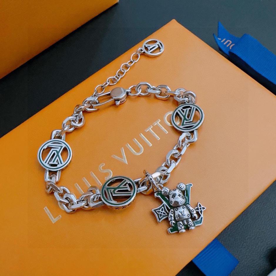 réplica,joyas,joyería,1:1,replica,fake,lujo,barato réplica,joyas,joyería,1:1,replica,fake,lujo,barato Pulsera Louis Vuitton RW Counter Nuevo estilo de pareja (8E4F)