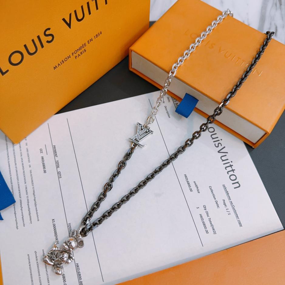 réplica,joyas,joyería,1:1,replica,fake,lujo,barato réplica,joyas,joyería,1:1,replica,fake,lujo,barato Collar Louuis Vuitton Contador RW nuevo modelo de pareja de estilo (DE30)