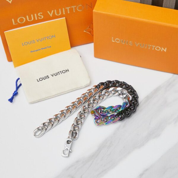 réplica,joyas,joyería,1:1,replica,fake,lujo,barato Collar Louuis Vuitton pulsera collar cubana colorida (E283)