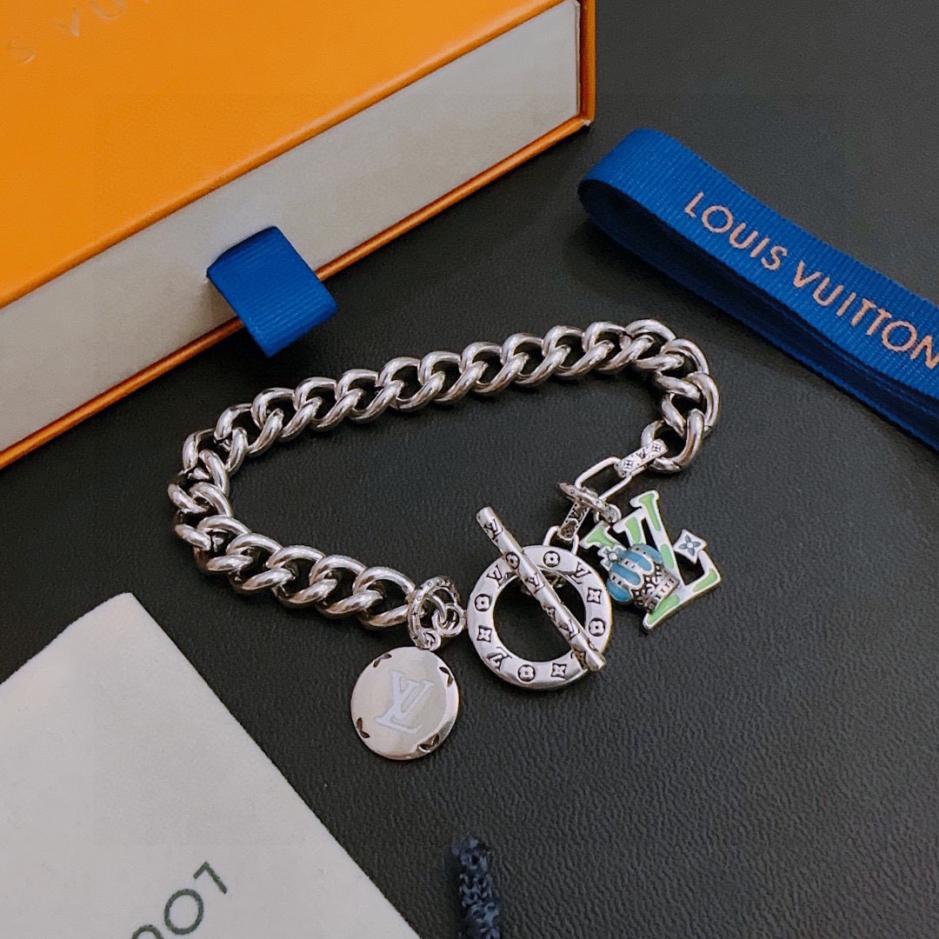 réplica,joyas,joyería,1:1,replica,fake,lujo,barato réplica,joyas,joyería,1:1,replica,fake,lujo,barato Pulsera Louis Vuitton RW Counter Nuevo estilo de pareja (793D)