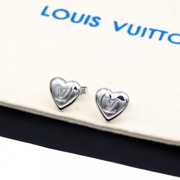 réplica,joyas,joyería,1:1,replica,fake,lujo,barato Aretes con forma de corazón y letras de Louis Vuitton (108D)