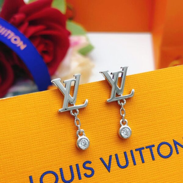 réplica,joyas,joyería,1:1,replica,fake,lujo,barato Pendientes de perlas colgantes de plata de Louuis Vuitton (1A63)