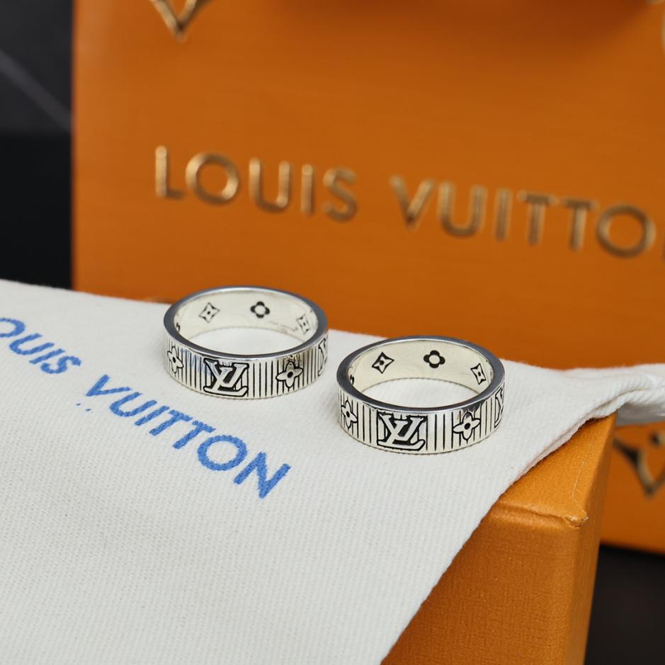 réplica,joyas,joyería,1:1,replica,fake,lujo,barato réplica,joyas,joyería,1:1,replica,fake,lujo,barato Anillos Louis Vuitton para parejas, mismo estilo (21C6)