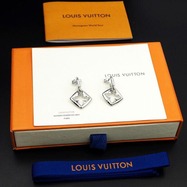 réplica,joyas,joyería,1:1,replica,fake,lujo,barato Juego de pendientes de perlas con monograma de Louis Vuitton (7E31)