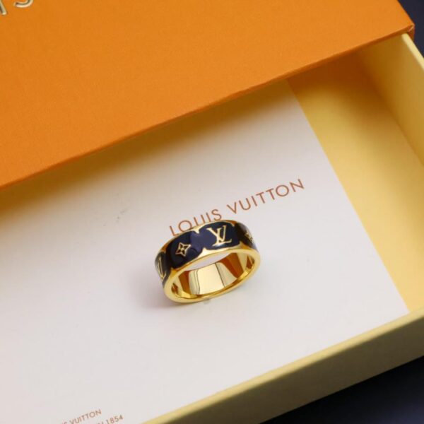réplica,joyas,joyería,1:1,replica,fake,lujo,barato Louis Vuitton nuevo anillo plateado con estampado de logo talla 6-11 (B7CA)