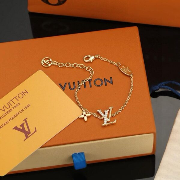 réplica,joyas,joyería,1:1,replica,fake,lujo,barato Pulsera con letras doradas de Louis Vuitton (6D8C)