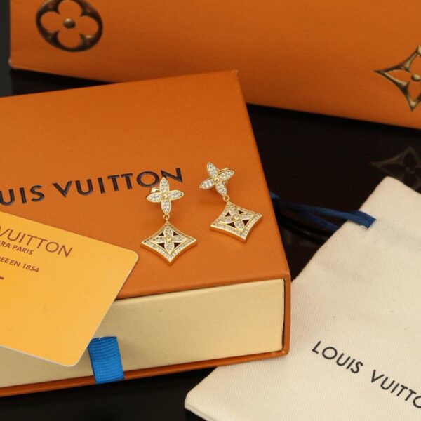 réplica,joyas,joyería,1:1,replica,fake,lujo,barato Pendientes Louis Vuitton pendientes de flores con letras (458B)