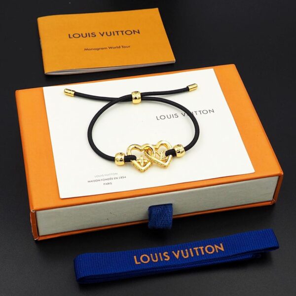 réplica,joyas,joyería,1:1,replica,fake,lujo,barato Louis Vuitton Pulsera de cordón elástico My LV Love (82B4)