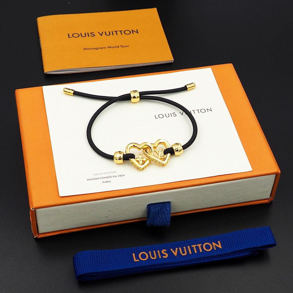 réplica,joyas,joyería,1:1,replica,fake,lujo,barato réplica,joyas,joyería,1:1,replica,fake,lujo,barato Pulsera de cordón elástico Louis Vuitton My LV Love (42C2)