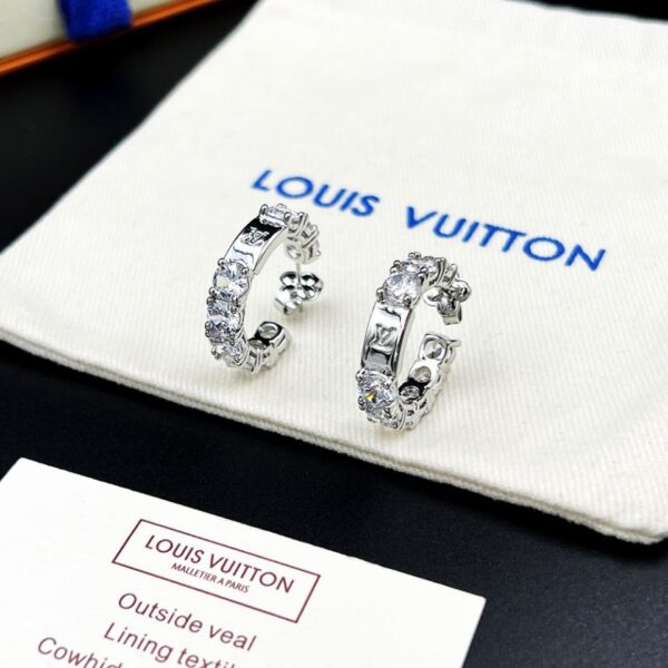 réplica,joyas,joyería,1:1,replica,fake,lujo,barato Pendientes completos de diamantes con cristales de Louis Vuitton(3663)